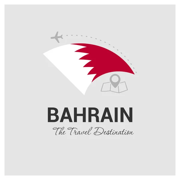 Logo de viaje de Bahréin — Vector de stock