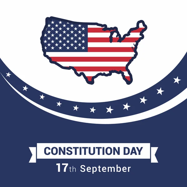 Amerika Anayasa gün Poster — Stok Vektör