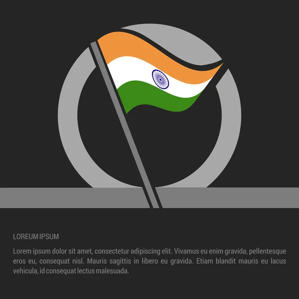 Inde Insigne du drapeau — Image vectorielle