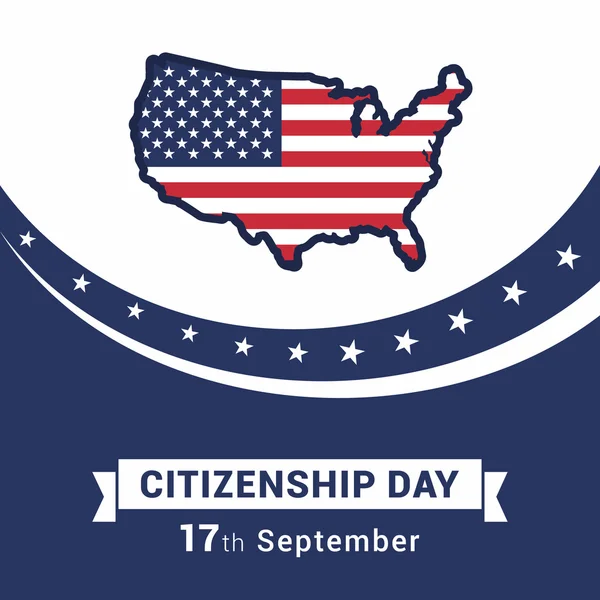 Plakat zum Tag der amerikanischen Staatsbürgerschaft — Stockvektor