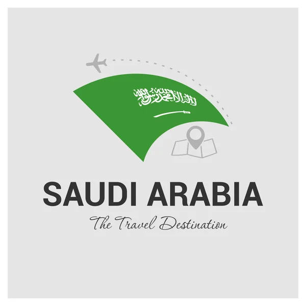 Arabia Saudita Travel Logo — Vector de stock