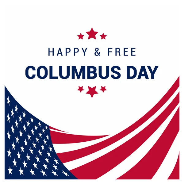 Boldog Columbus Day poszter — Stock Vector