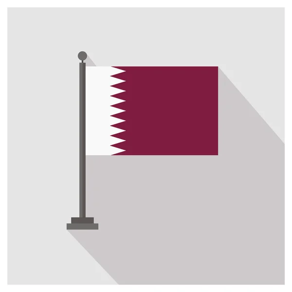 Bandera del país Qatar — Vector de stock