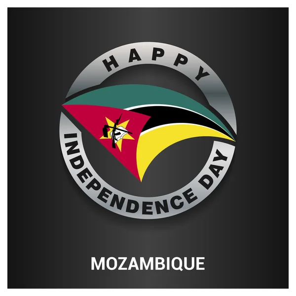 Emblema do dia da independência de Moçambique — Vetor de Stock