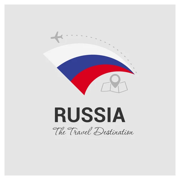 Rusia Travel Logo — Vector de stock