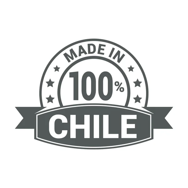 Hecho en Chile - Diseño redondo de sello de goma — Vector de stock