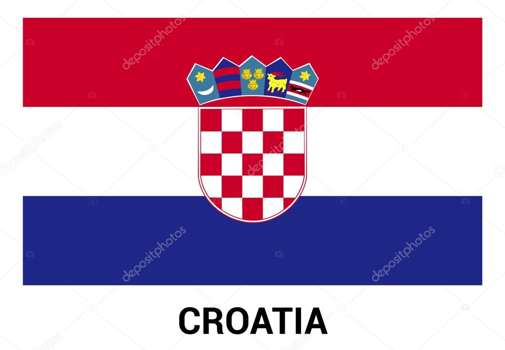Croatia flag in official colors