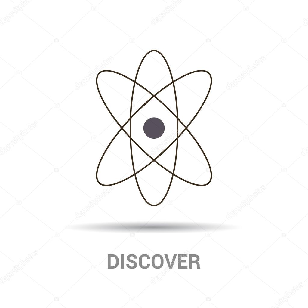 Atom, physics symbol 