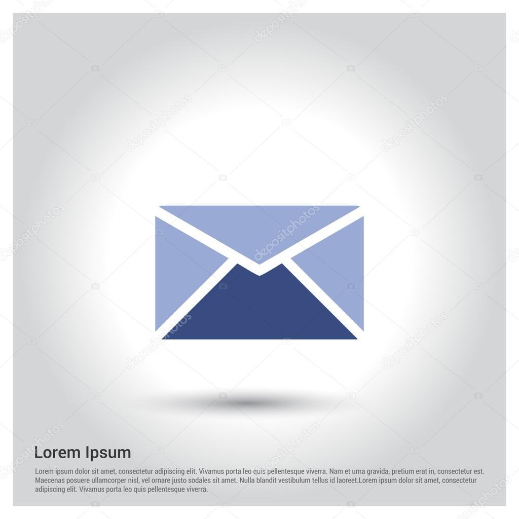 Mail envelope icon, vector illustration