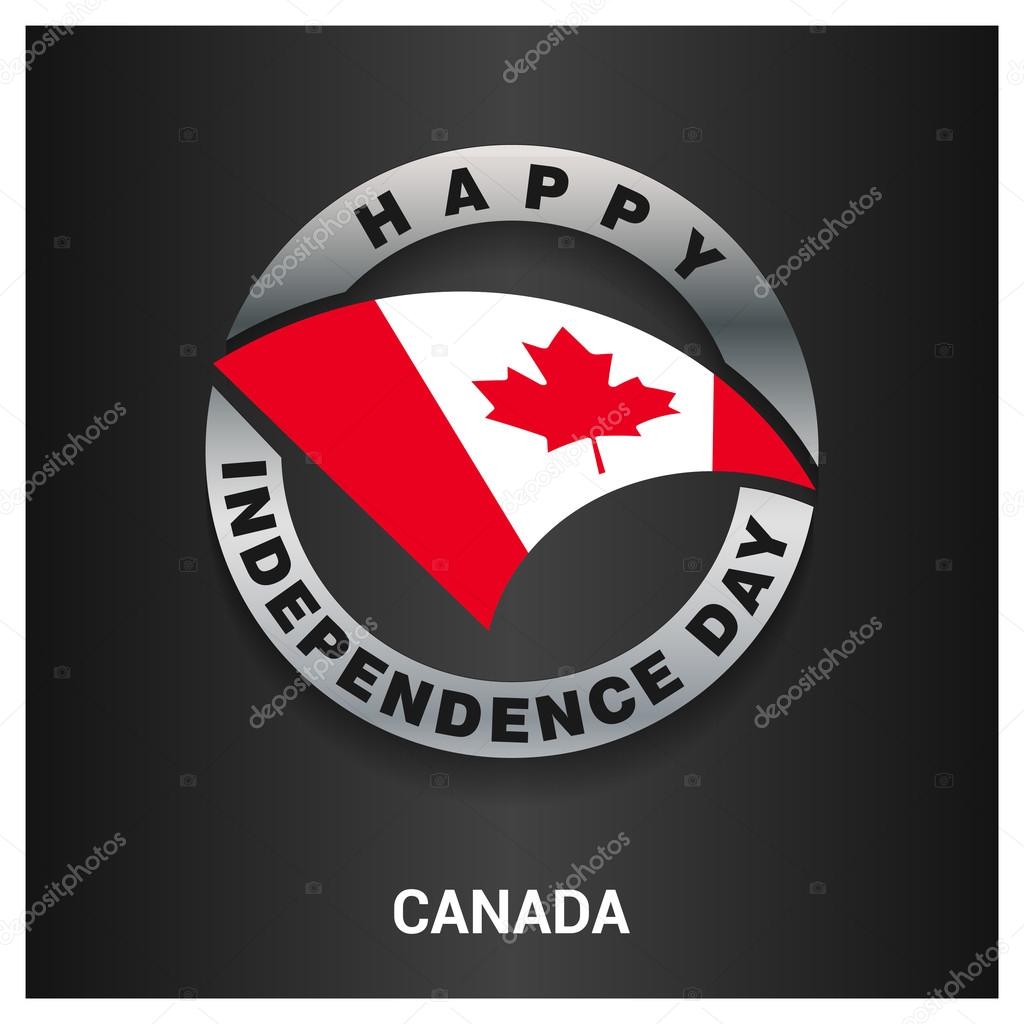 Canada independence day badge