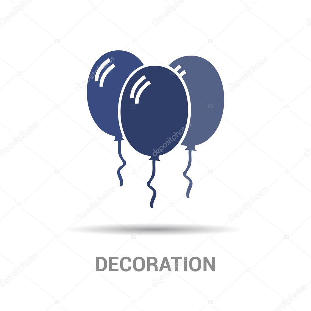 Holiday balloons icon. vector illustration