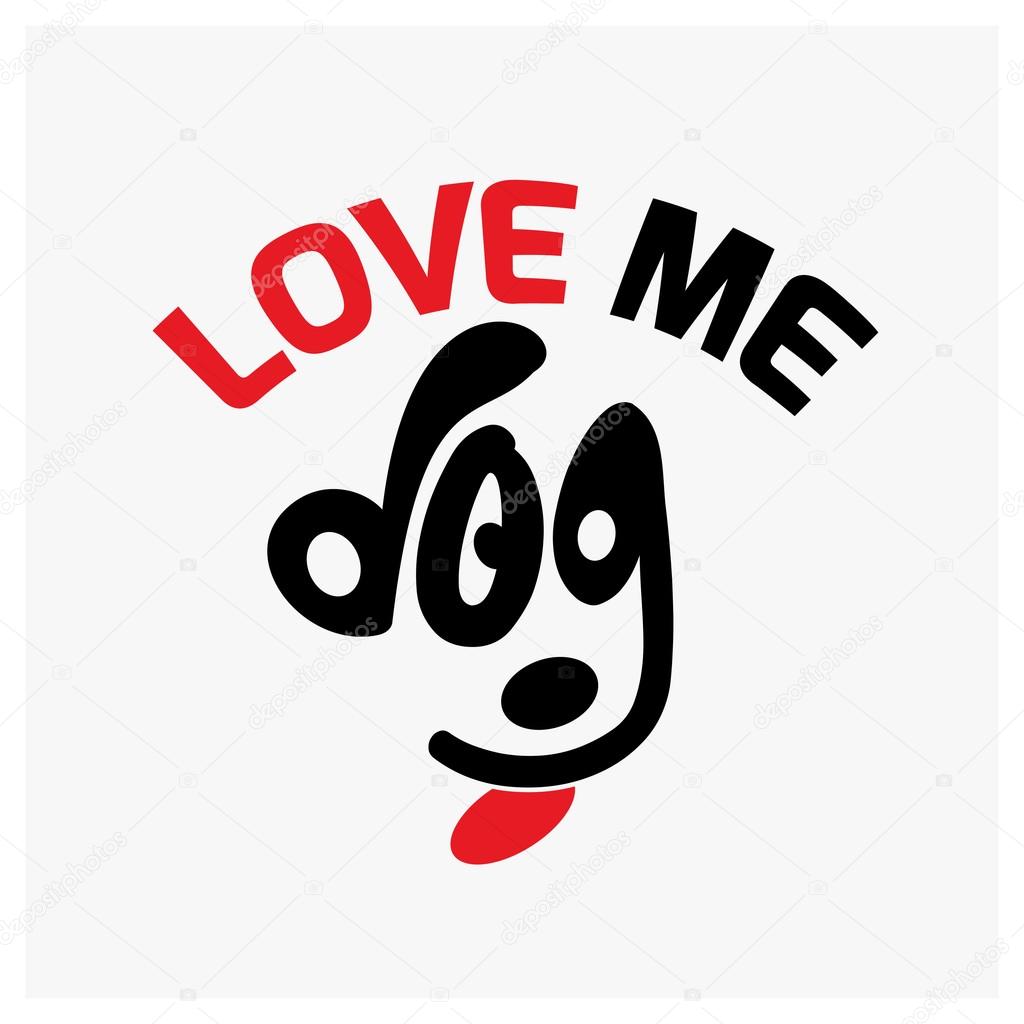 Love Me Dog logo vector illustration