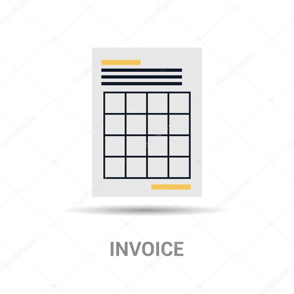 Dollar bill invoice icon. vector illustration