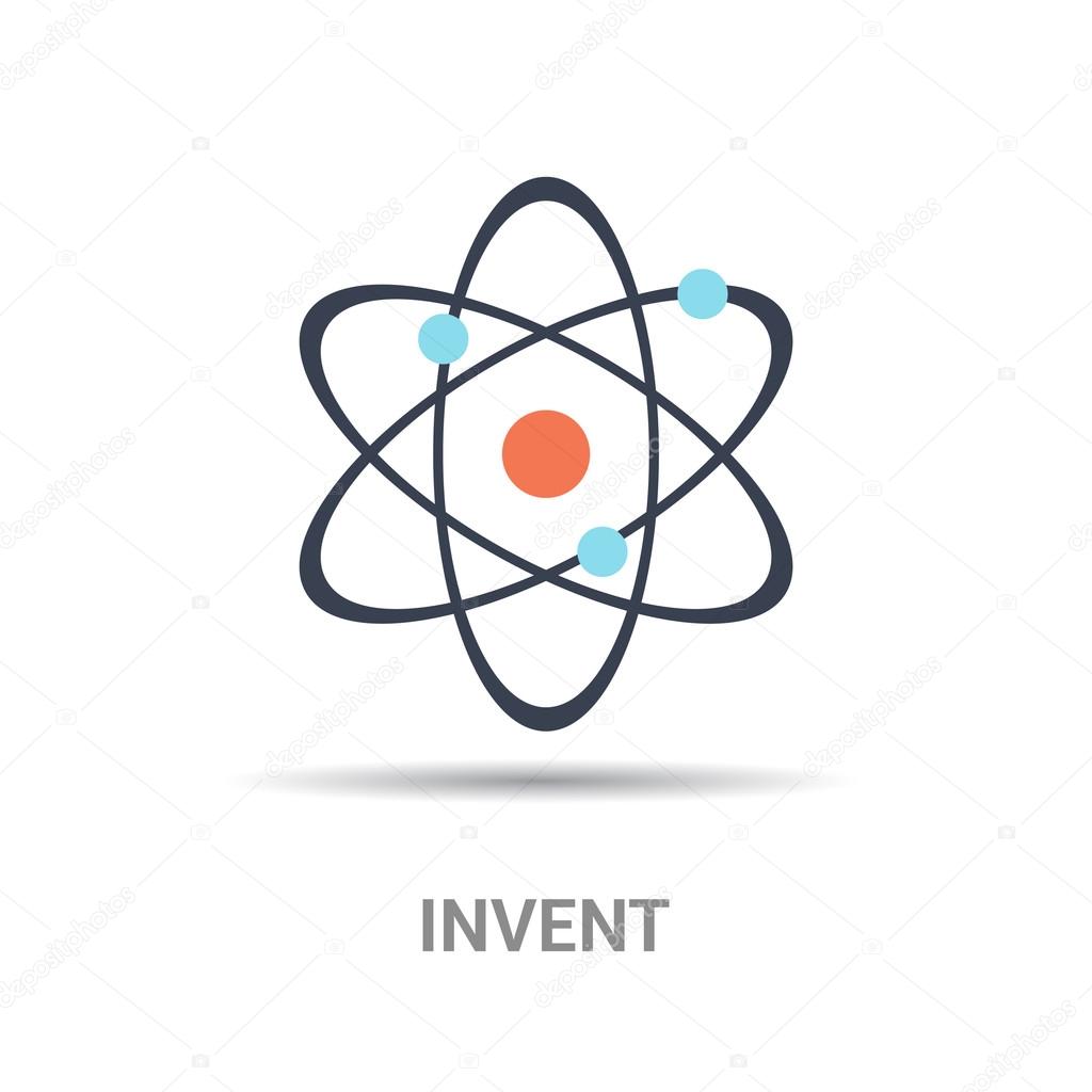 Atom, physics symbol 
