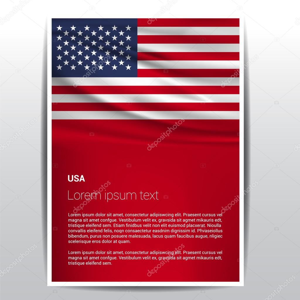 Usa Flag Brochure Template Stock Vector Image By C Ibrandify 93738904