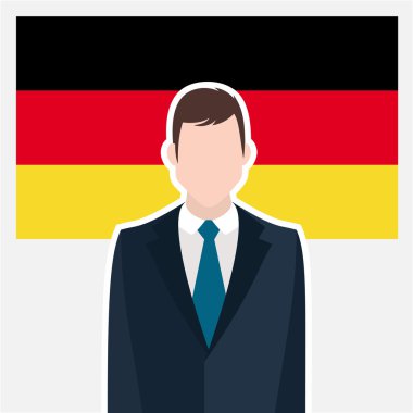işadamı Almanya bayrağı ile