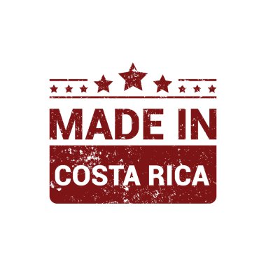 Kosta Rika - kırmızı lastik damga yapılmış