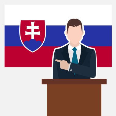 işadamı ile Slovakya bayrağı