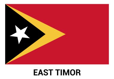 Doğu Timor ülke bayrağı