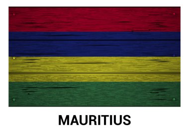 Ahşap Mauritius bayrağı