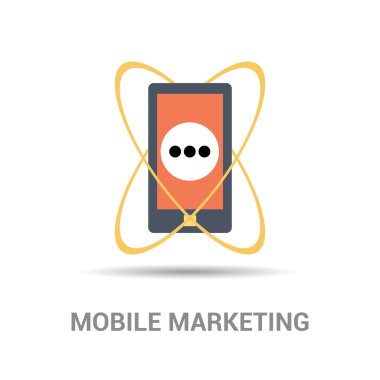 Mobile marketing icon clipart