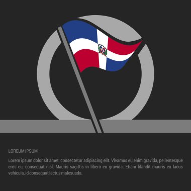 Dominican Republic Flag badge clipart