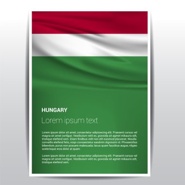 Macaristan bayrağı broşür şablonu