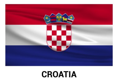 Hırvatistan bayrağı resmi renklerde