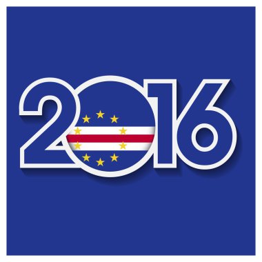 Cape Verde 2016 işaretiyle bayrak