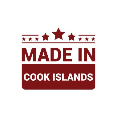 Cook Adaları - kırmızı lastik damga yapılmış