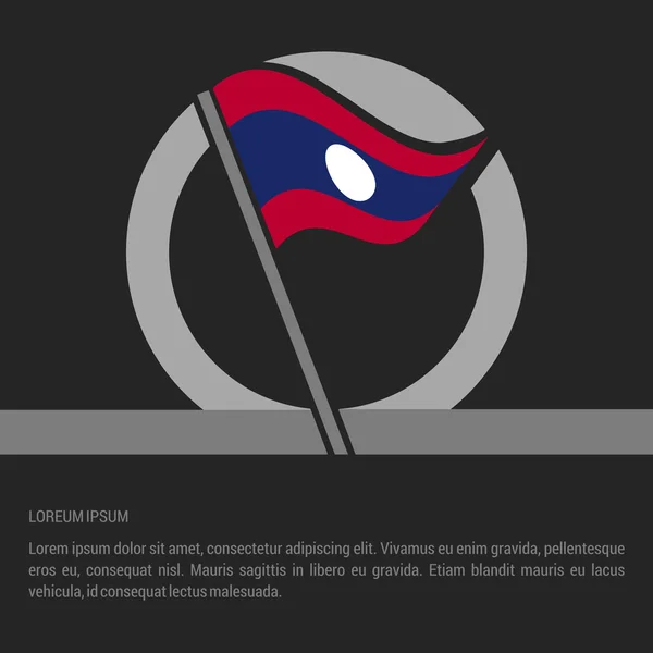 Distintivo da bandeira do Laos —  Vetores de Stock