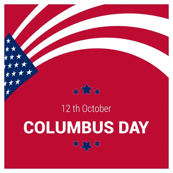 Affiche Joyeux Columbus Day — Image vectorielle