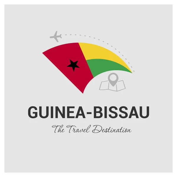 Logotipo de viagem Guiné-Bissau — Vetor de Stock