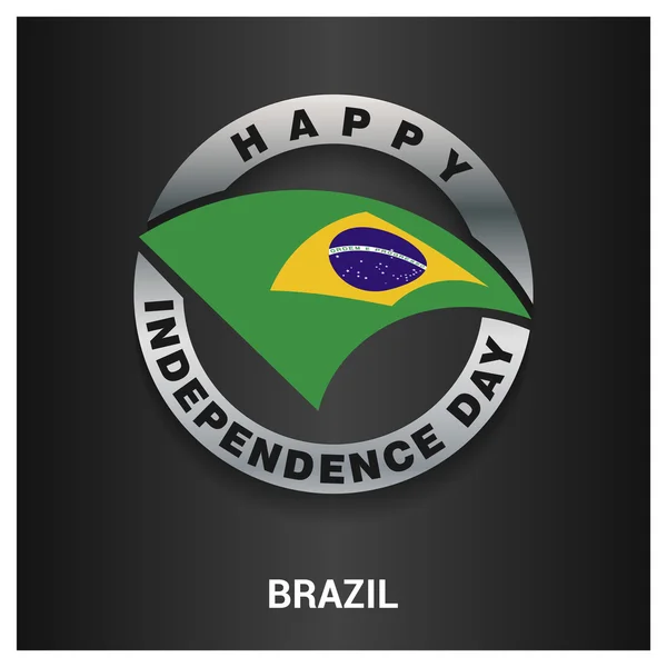 Odznaka dzień niepodległości Brazylii — Wektor stockowy