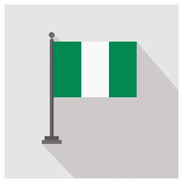 Nigeria Bandera del país — Vector de stock