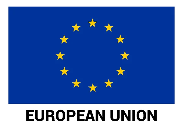 Drapeau de l'Union européenne vecteur isolé aux couleurs officielles — Image vectorielle