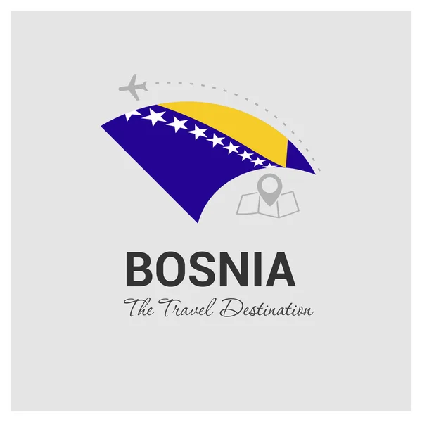 Bośnia podróży Logo — Wektor stockowy