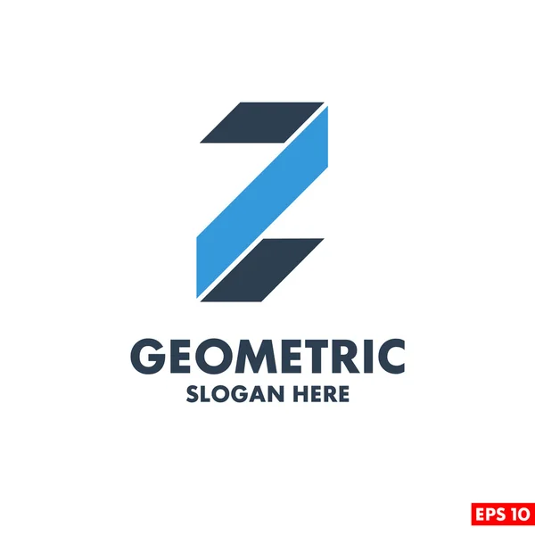 Z betű geometriai logó — Stock Vector
