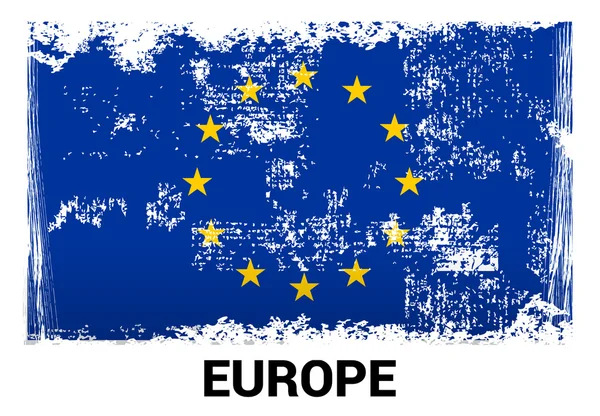 Drapeau Grunge Europe — Image vectorielle