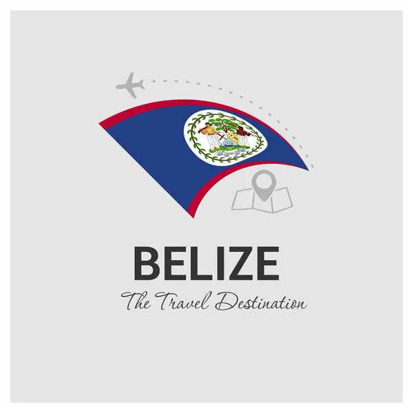 Logo de viaje de Belice — Vector de stock