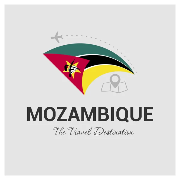 Logo de viaje de Mozambique — Vector de stock