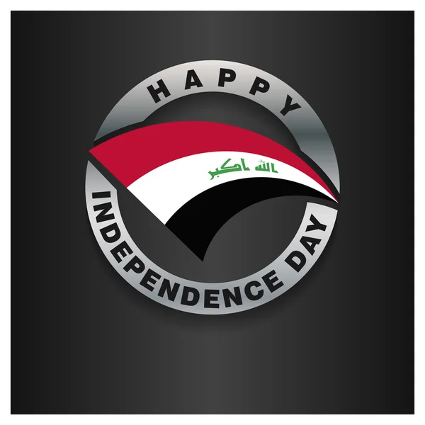 Бейдж Іраку День незалежності — стоковий вектор