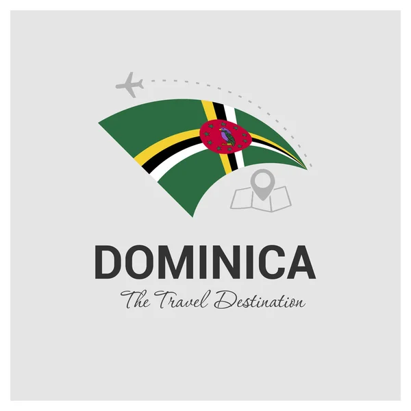 Logo de viaje de Dominica — Vector de stock