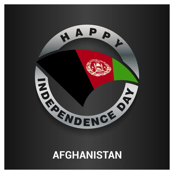 Afganistan Bağımsızlık günü rozeti — Stok Vektör