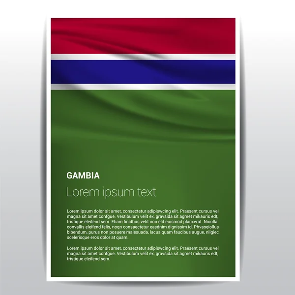 Gambia flag Brochure Template — Stock Vector