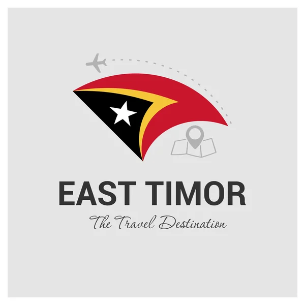 Logo de viaje de Timor Oriental — Vector de stock