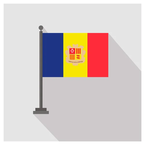 Andorra Bandera del país — Vector de stock