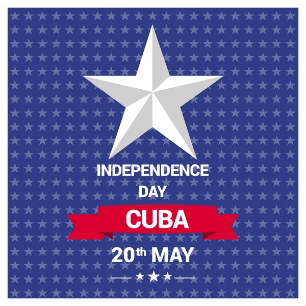 Den nezávislosti na Kubě — Stockový vektor