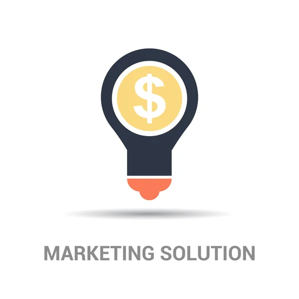 Icono de solución de marketing — Vector de stock