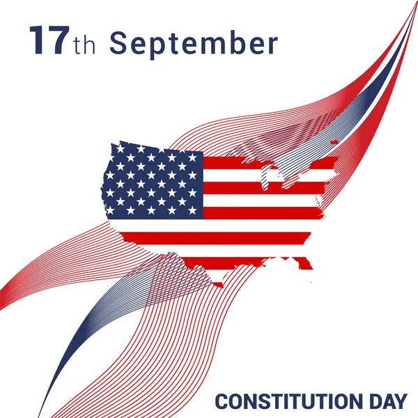 America Constitution Day Poster — Stock Vector